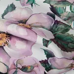 Zasłona na przelotkach 140x250 SIMONA biała fioletowa zaciemniająca z wzorem botanicznym - 9