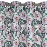 Zasłona na przelotkach 140x250 SIMONA biała fioletowa zaciemniająca z wzorem botanicznym - 4
