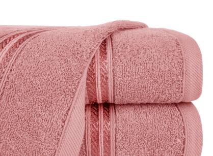 Ręcznik bawełniany 50x90 LORI liliowy z delikatną bordiurą z błyszczącą nicią 
