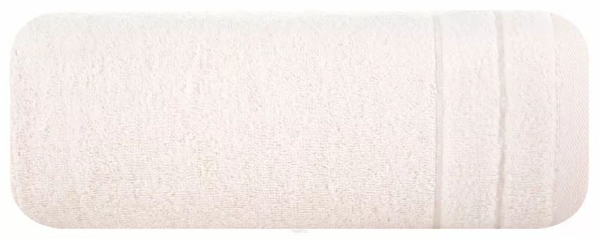 Ręcznik bawełniany 30x50 DAMLA jasny róż gładki z subtelną bordiurą