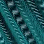 Zasłona gotowa na przelotkach 140x250 LUSSI welwetowa ciemny turkus jednokolorowa z falującym żakardowym wzorem - 6