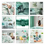 Zasłona gotowa na przelotkach 140x250 LUSSI welwetowa ciemny turkus jednokolorowa z falującym żakardowym wzorem - 12