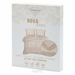 Pościel satynowa 160x200 RETRO 6 beżowa z delikatną koronką z kolekcji NOVA Retro - 2