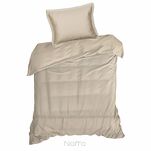 Pościel satynowa 160x200 RETRO 6 beżowa z delikatną koronką z kolekcji NOVA Retro - 4