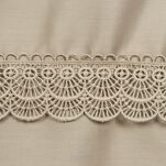 Pościel satynowa 160x200 RETRO 6 beżowa z delikatną koronką z kolekcji NOVA Retro - 5