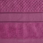 Ręcznik 50x90 JESSI amarantowy z fakturą krateczki i gładką welurową bordiurą 500 g/m2 - 2