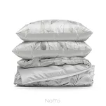 Pościel satynowa 160x200 SPRING 63 srebrna z wzorem kwiatowym z kolekcji Classic - 2