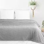 Koc 150x200 SOFT srebrny puszysty typu flano z wytłaczanym wzorem Design 91 - 4