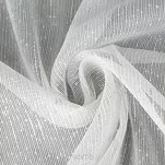 Firana na przelotkach 300x250 KELLY biała o strukturze delikatnego deszczyku z błyszczącą srebrną nicią - 6