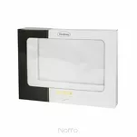 Obrus elegancki 145x350 MADELE biały zdobiony srebrną lamówką - 3