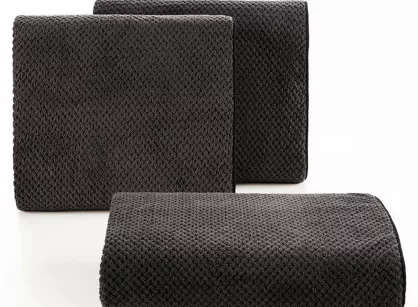 Ręcznik szybkoschnący 70x140 ZOE 1 stalowy z mikrofibry o ryżowej strukturze