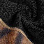 Ręcznik 50x90 EVA 23 Eva Minge czarny z drukowaną bordiurą z wzorem zwierzęcym - 2