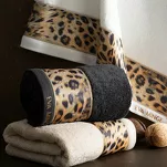 Ręcznik 50x90 EVA 23 Eva Minge czarny z drukowaną bordiurą z wzorem zwierzęcym - 6