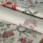Bieżnik gobelinowy 45x140 1295 naturalny z nicią szenilową zdobiony wzorem kwiatów - 2