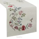 Bieżnik gobelinowy 45x140 1295 naturalny z nicią szenilową zdobiony wzorem kwiatów - 2