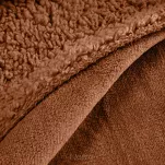 Koc jednokolorowy 150x200 TEDY ceglany imitujący buklę - 3