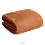 Koc jednokolorowy 150x200 TEDY ceglany imitujący buklę - 3