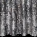 Zasłona na przelotkach 140x250 ESTER welwetowa brązowa z przecieranym wzorem - 5