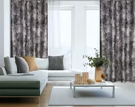 Zasłona na przelotkach 140x250 ESTER welwetowa brązowa z przecieranym wzorem - 9