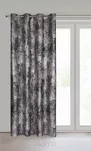 Zasłona na przelotkach 140x250 ESTER welwetowa brązowa z przecieranym wzorem - 7