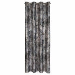 Zasłona na przelotkach 140x250 ESTER welwetowa brązowa z przecieranym wzorem - 8