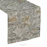 Bieżnik gobelinowy 40x180 BOCONO musztardowy styl barokowy z nicią metaliczną - 2