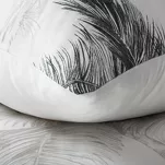 Pościel satynowa 140x200 SPRING 104 biała stalowa z wzorem bananowców z kolekcji Classic - 7