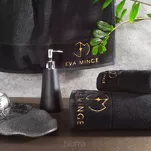Komplet ręczników GAJA 3 Eva Minge czarne z welwetową bordiurą sygnowaną logo projektantki - 2