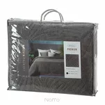 Narzuta pikowana 170x210 STONE 1 stalowa pikowana modnym wzorem paproci - 5