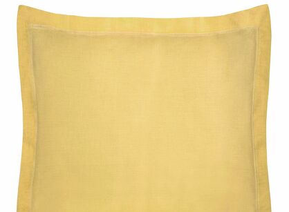 Poszewka bawełniana 70x80 NOVAC musztardowa z ozdobną kantą Nova Colour