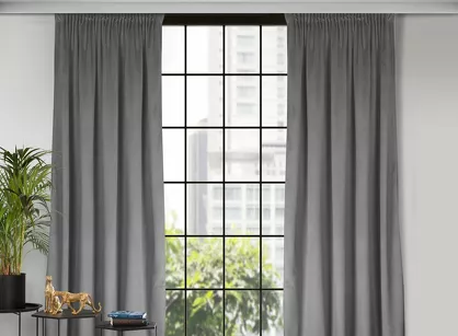 Zasłona na taśmie 135x300 ROSA welwetowa stalowa Design 91