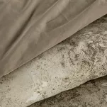 Pościel satynowa 140x200 SPRING 77 jasny brąz beż z wzorem marmurkowym z kolekcji Classic - 3
