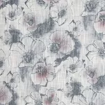 Zasłona na przelotkach 140x260 FRIDA srebrna różowa w stylu eko wzór kwiatowy - 2