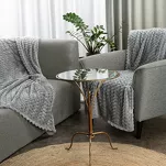 Koc 200x220 CINDY 6 srebrny puszysty w drobny wzór Design 91 - 10