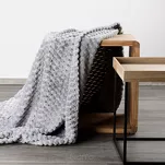 Koc 200x220 CINDY 6 srebrny puszysty w drobny wzór Design 91 - 3