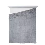 Koc 200x220 CINDY 6 srebrny puszysty w drobny wzór Design 91 - 6