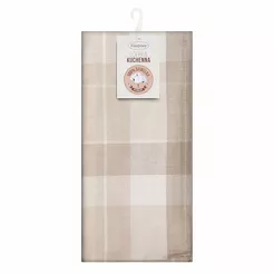 Komplet ścierek kuchennych 2x50x70 MONA beżowe w kratkę z bawełny