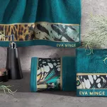 Ręcznik 70x140 EVA 15 Eva Minge czarny zdobiony bordiurą z designerskim wzorem w motyle z kolekcji Premium 500 g /m2 - 8