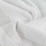 Ręcznik 70x140 NESSY biały z szeroką żakardową bordiurą  przetykaną metaliczną nicią 500 g/m2  - 2