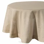 Obrus bawełniany fi 150 BIANCA 1 złoty zdobiony kantą z wplecioną nicią złotą Diva Line - 2