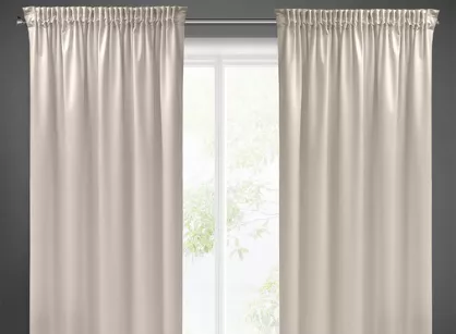 Zasłona na taśmie 140x270 SIBEL welwetowa Pierre Cardin beżowa jednokolorowa