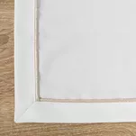 Nakładka elegancka 85x85 MADELE biała zdobiona złotą lamówką - 2