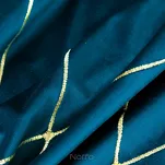 Zasłona gotowa na przelotkach 140x250 MARGO welwetowa Pierre Cardin granatowa zdobiona złotym haftem w romby - 4