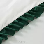 Pościel bawełniana 160x200 ELIZA biała zdobiona ozdobną ciemno zieloną falbanką z kolekcji Nova Style - 5