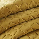 Narzuta welwetowa 220x240 DIMON miodowa pikowana w geometryczny wzór - 5