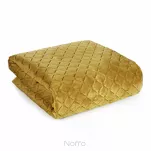 Narzuta welwetowa 220x240 DIMON miodowa pikowana w geometryczny wzór - 3