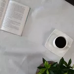 Bieżnik 40x180 STELLA 2 biały zdobiony kantą z wplecioną nicią srebrną - 11