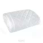 Narzuta welwetowa 220x240 RIA 6 biała przeszywana grubą nicią zdobiona wzorem geometrycznym - 5