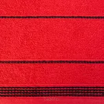 Ręcznik bawełniany 50x90 MIRA czerwony zdobiony bordiurą w pasy - 3