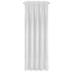 Firana na taśmie 140x270 SIBEL biała ze srebrnym nadrukiem drobnych rombów - 9